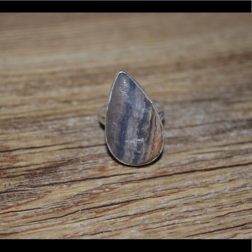 Rough Fluorite Ring 6 1/2